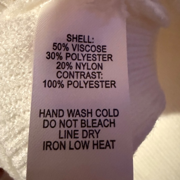 Lulus Dearest Details White Mock Neck Lace Sleeve Sweater - Size M - Picture 10 of 10